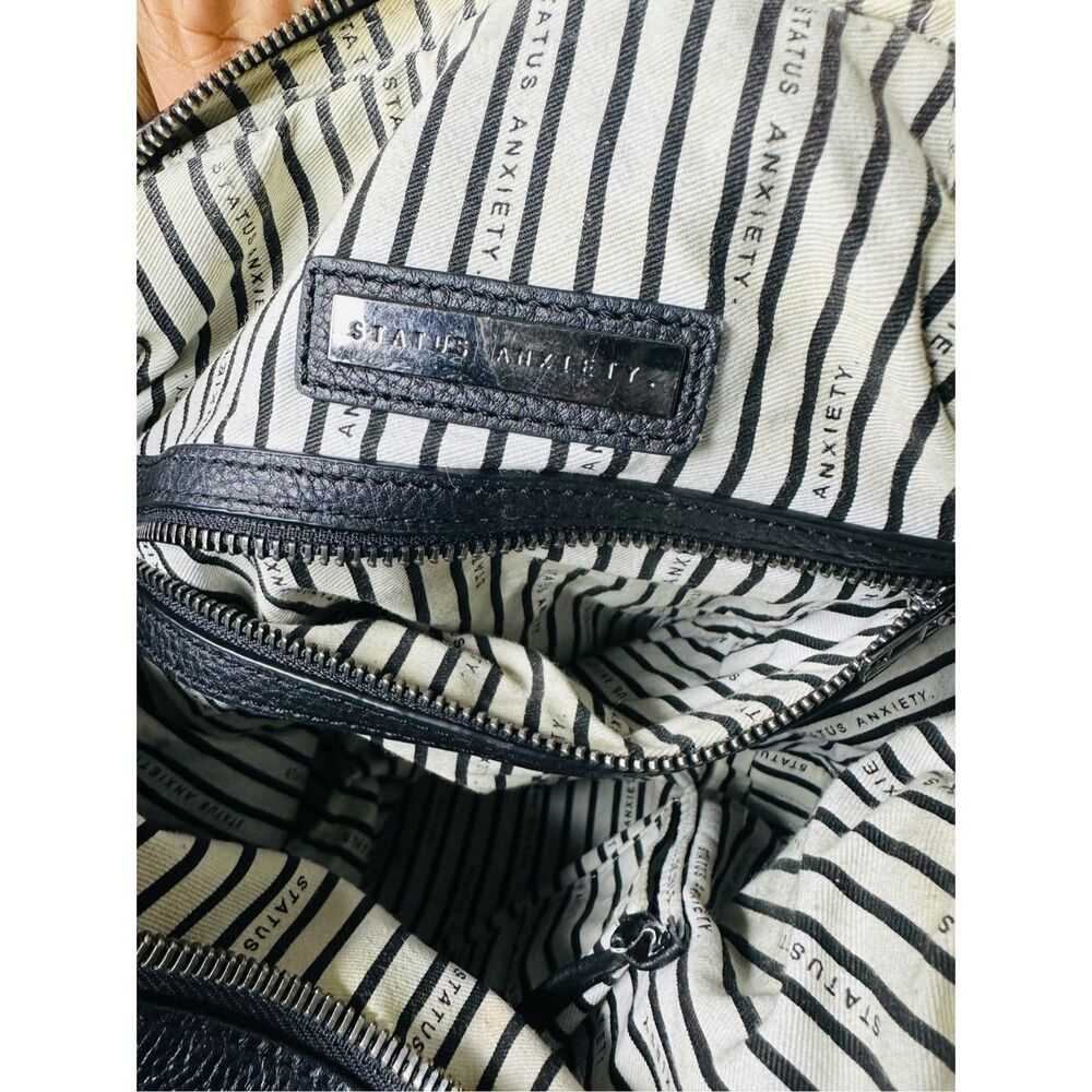 Status Anxiety Force Of Being Black Leather Handbag - Picture 4 of 10